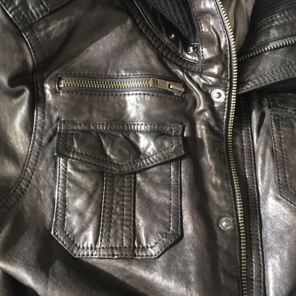 Line brand Black Lambskin soft leather jacket XS - Picture 7 of 8